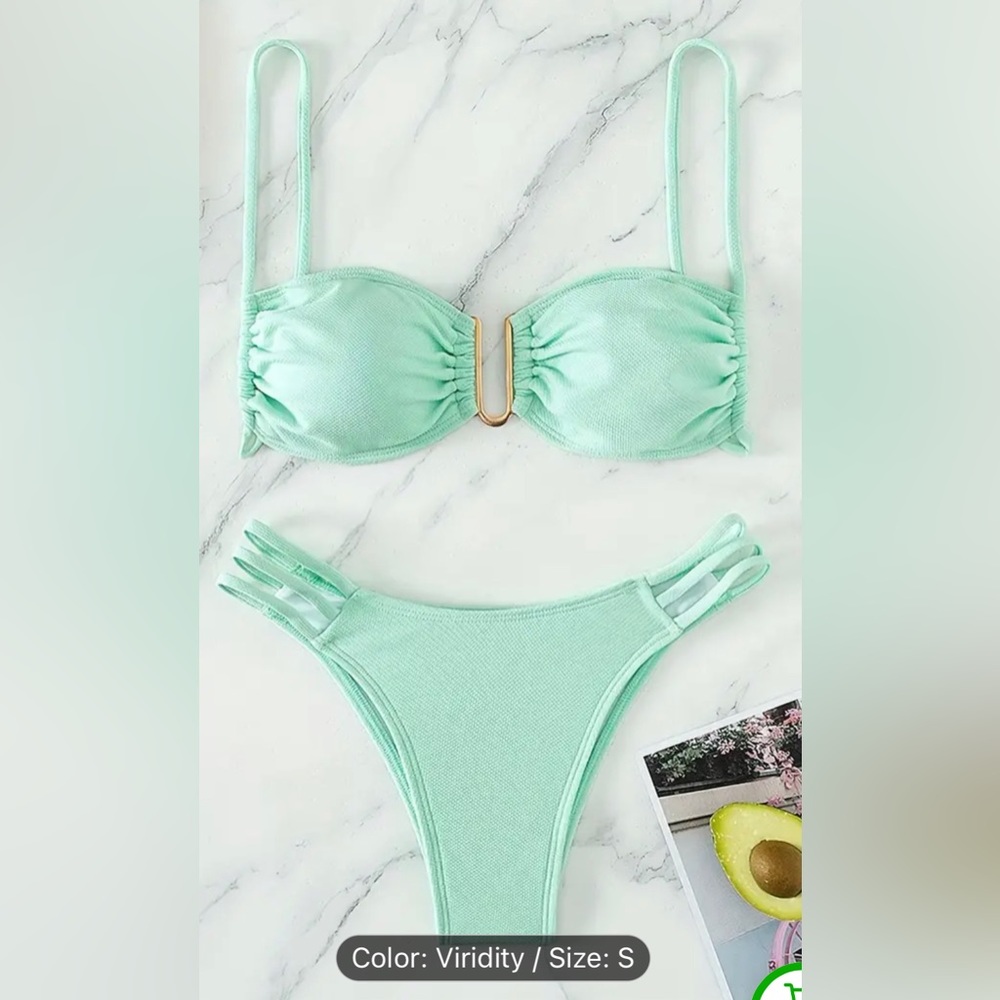 NEW Aqua Spaghetti Straps Bikini Set 🏝️